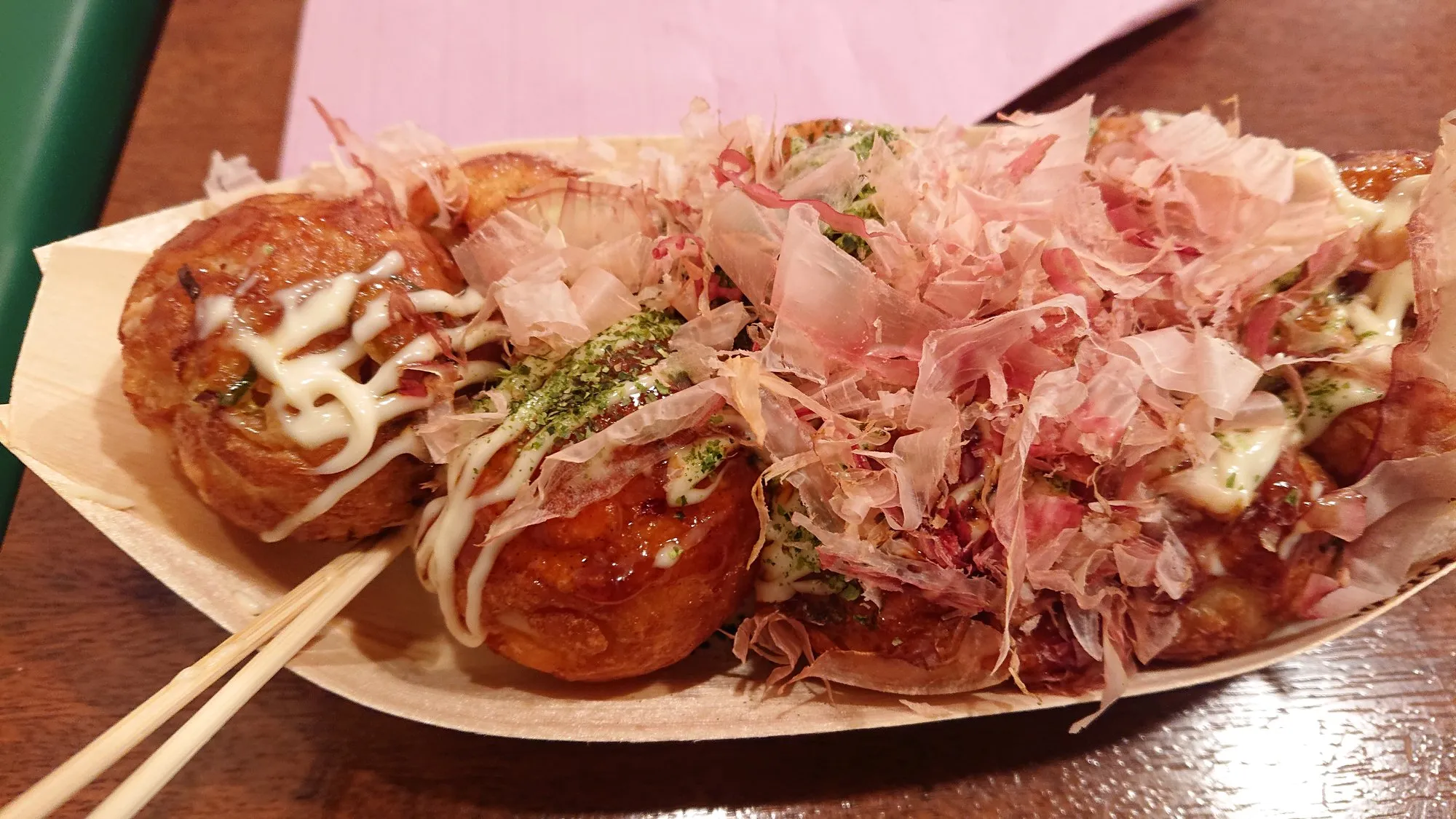 A box of takoyaki from Wanaka